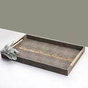 Leather Tray From Joud - Grey