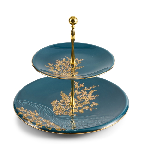 2 Tier  Serving Set From Hera - Blue