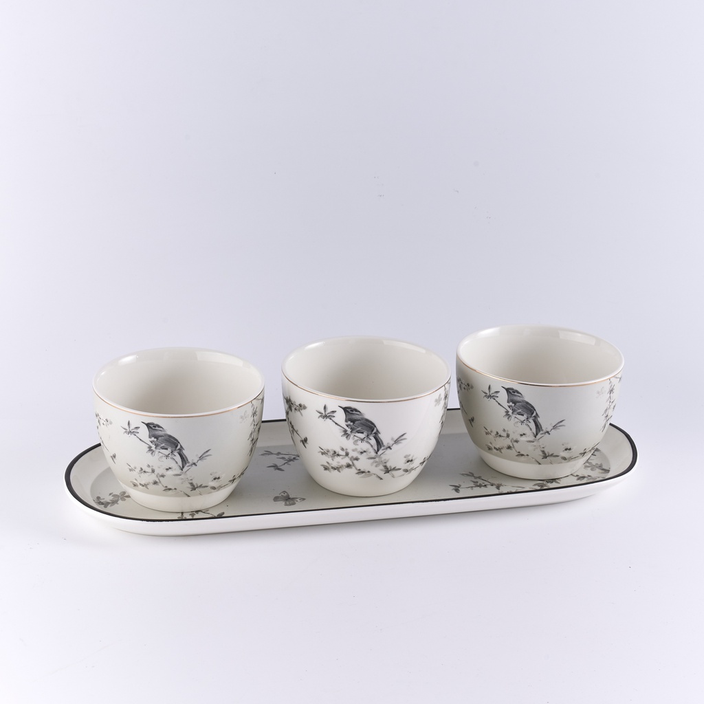 Snack tray set of 3 in printed color box