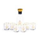 Jug For Juice with 6 Glass Cup From Zuwar - Glass