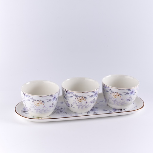 [DUN-1210] Snack tray set of 3 in printed color box