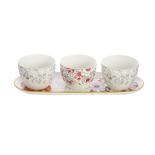 [DUN-1139] Snack tray set of 4 in printed color box